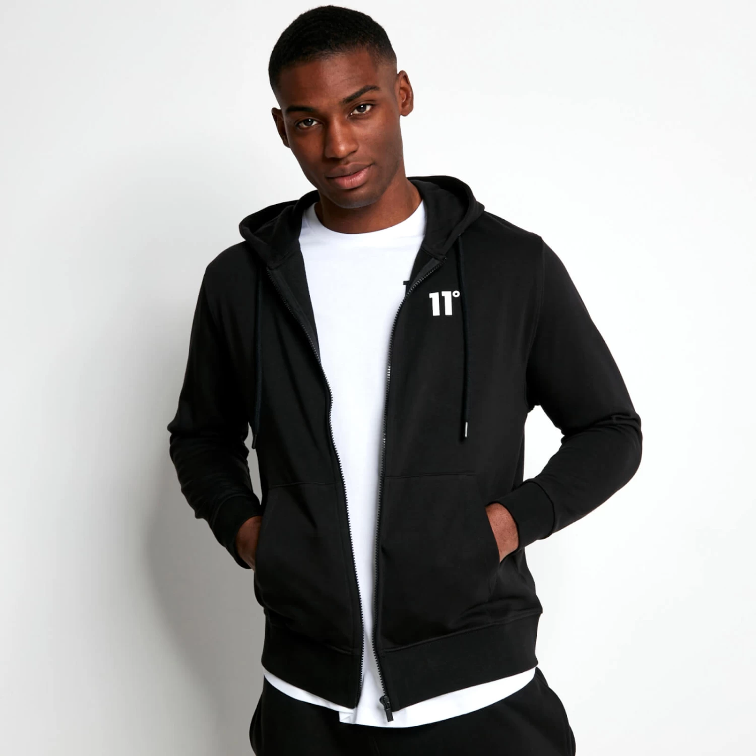 11 Degrees Core Full Zip Hoodie - Black 2 11 Degrees Core Full Zip Hoodie - Black - Image 2