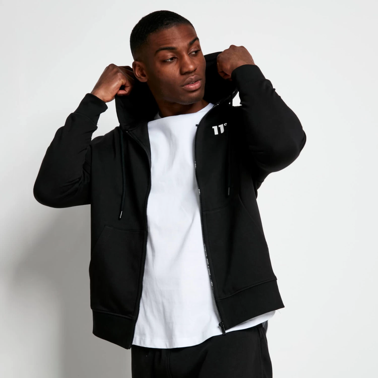 11 Degrees Core Full Zip Hoodie - Black 5 11 Degrees Core Full Zip Hoodie - Black - Image 5