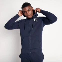 11 Degrees Core Full Zip Hoodie - Navy