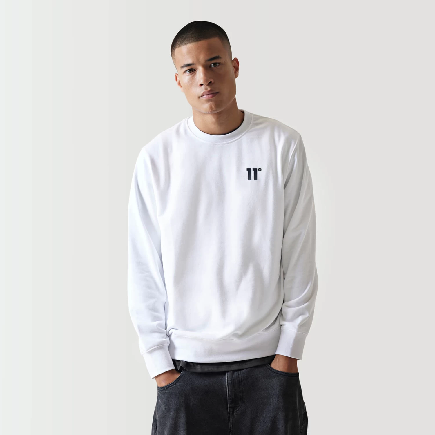11 Degrees Core Sweatshirt - White 3 11 Degrees Core Sweatshirt - White - Image 3