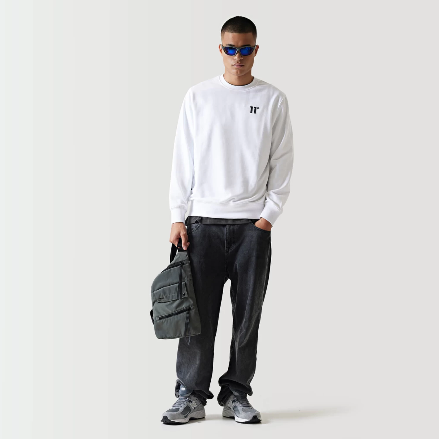 11 Degrees Core Sweatshirt - White 1 11 Degrees Core Sweatshirt - White
