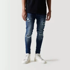 11 Degrees Sustainable Distressed Skinny Jeans - Blue Black OD 8 11 Degrees Sustainable Distressed Skinny Jeans - Blue Black OD -11 Degrees Store 14874867 1175089205932683