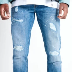 Sustainable Distressed Slim Tapered Jeans -11 Degrees Store 14874915 1765084369199414