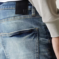 11 Degrees Sustainable Premium Ripped Jeans - Mid Blue Slub 11 11 Degrees Sustainable Premium Ripped Jeans - Mid Blue Slub -11 Degrees Store 14874951 7305089206391350