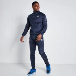 11 Degrees Embossed Print Track Top - Navy -11 Degrees Store 14874997 2055073471807807