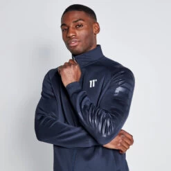 11 Degrees Embossed Print Track Top - Navy -11 Degrees Store 14874997 8235073471881664