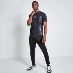 360 Degrees 11 Degrees Embossed Print T-Shirt - Black -11 Degrees Store 14875005 1025083845015042