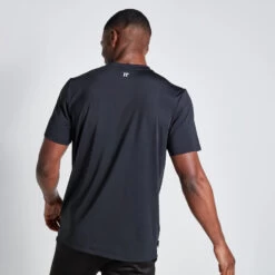 360 Degrees 11 Degrees Embossed Print T-Shirt - Black -11 Degrees Store 14875005 6455083844919318