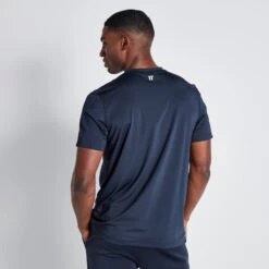 11 Degrees Embossed Print T-Shirt - Navy -11 Degrees Store 14875012 2115073472103382