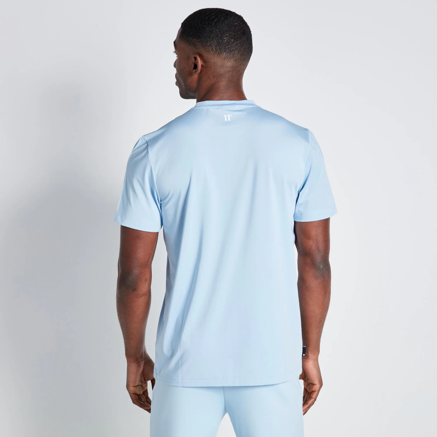 11 Degrees Embossed Print T-Shirt - Arctic Blue 3 11 Degrees Embossed Print T-Shirt - Arctic Blue - Image 3