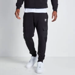 11 Degrees Woven Pocket Joggers - Black