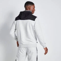 TEXT PRINT BLOCK HOODIE -11 Degrees Store 14927717 1935092435199040