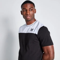 TEXT PRINT BLOCK T-SHIRT -11 Degrees Store 14927724 1345092435729986