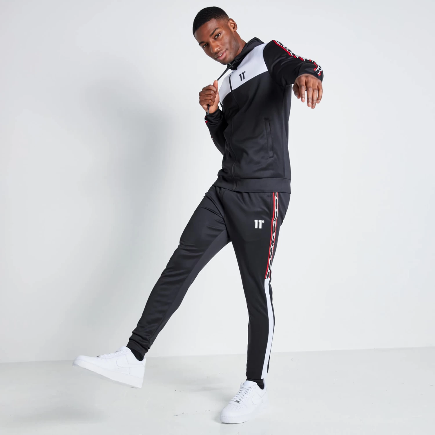 COLOUR BLOCK TAPED PIPING HOODIE 4 COLOUR BLOCK TAPED PIPING HOODIE - Image 4