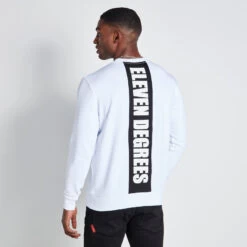 CUT & SEW PRINTED BACK GRAPHIC SWEATSHIRT