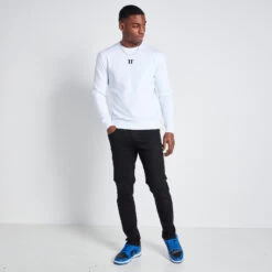 CUT & SEW PRINTED BACK GRAPHIC SWEATSHIRT -11 Degrees Store 14927809 6385092437826140