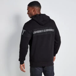 MESH OVERLAY QUARTER ZIP HOODIE -11 Degrees Store 14927880 2015091045161715