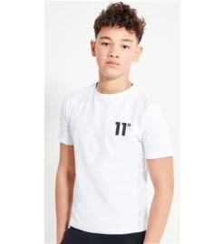 11 Degrees White Junior Core T-Shirt Small Logo -11 Degrees Store 23578 3