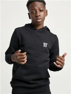 11 Degrees Black Junior Core Pullover Hoodie Small Logo -11 Degrees Store 27177 3