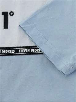 11 Degrees Powder Blue / White / Black Junior Cut And Sew Taped T-Shirt -11 Degrees Store 28385 2