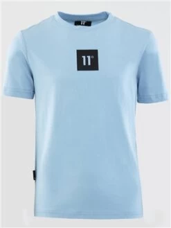 11 Degrees Powder Blue Junior Large Logo Graphic T-Shirt