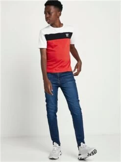 11 Degrees Mid Blue Wash Junior Sustainable Skinny Jeans -11 Degrees Store 29596 2